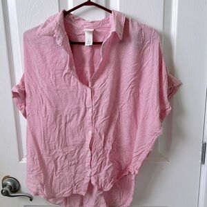 New H&M modal oversized button shirt